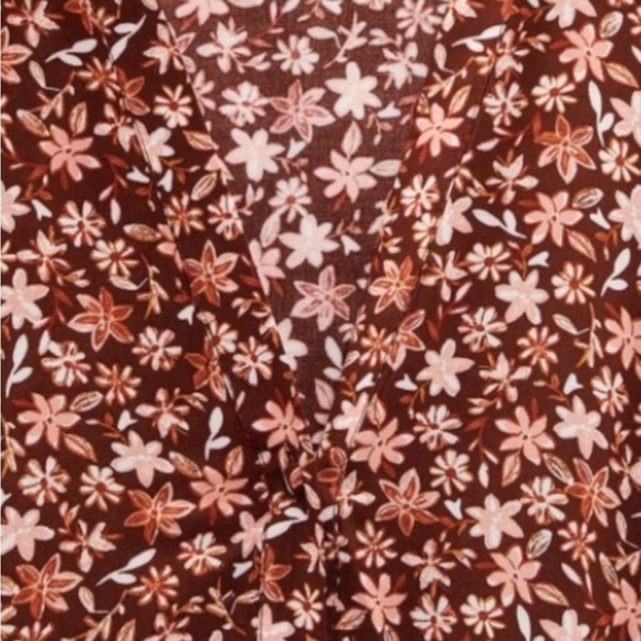 Zara Floral Printed Midi Mixed Pattern Balloon Sleeve Shirt Dress - Picture 7 of 16